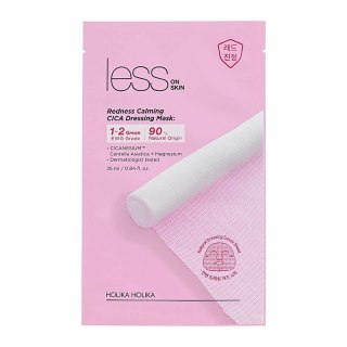 Less On Skin Redness Calming CICA Dressing Mask nawilżająca maseczka z gazy opatrunkowej do zaczerwienionej i suchej skóry 25ml HOLIKA HOLIKA