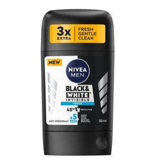 Nivea Men Black&White Invisible Fresh antyperspirant w sztyfcie 50ml