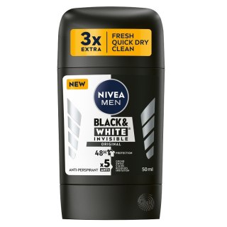 Nivea Men Black&White Invisible Original antyperspirant w sztyfcie 50ml