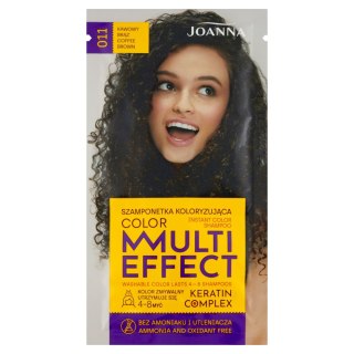 Joanna Multi Effect Color szamponetka koloryzująca 011 Kawowy Brąz 35g