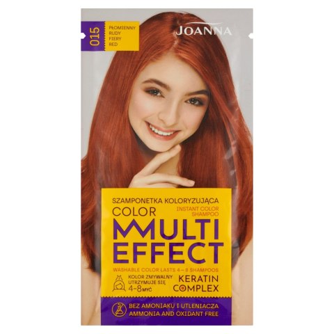 Joanna Multi Effect Color szamponetka koloryzująca 015 Płomienny Rudy 35g