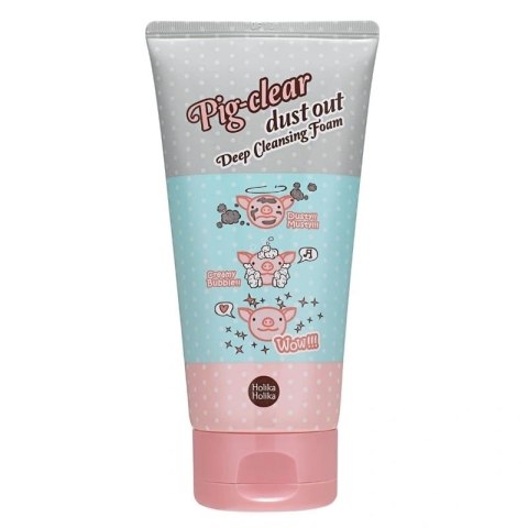 Pig Clear Dust Out Deep Cleansing Foam głęboko oczyszczająca kremowa pianka do mycia twarzy 150ml HOLIKA HOLIKA