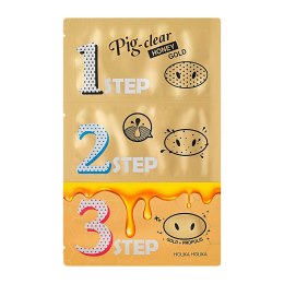 HOLIKA HOLIKA Pig-Clear Honey Gold zestaw plasterków oczyszczających z zaskórników 3szt