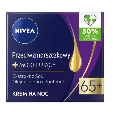 Nivea Przeciwzmarszczkowy + Modelujący krem na noc 65+ 50ml