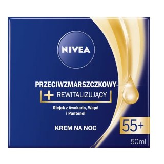 Nivea Przeciwzmarszczkowy + Rewitalizujący krem na noc 55+ 50ml