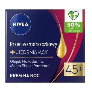 Nivea Przeciwzmarszczkowy + Ujędrniający krem na noc 45+ 50ml