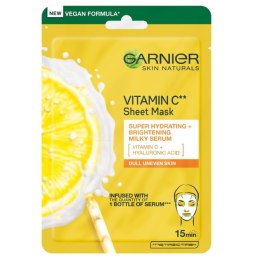 Garnier Skin Naturals Vitamin C Sheet Mask nawilżająca maska na tkaninie z witaminą C 28g