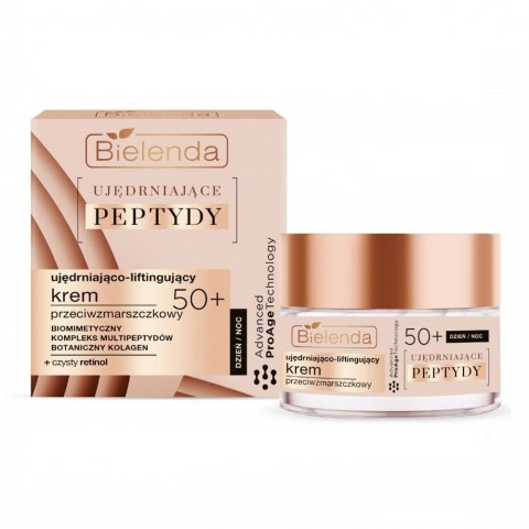 Bielenda Ujędrniające Peptydy 50+ ujędrniająco-liftingujący krem przeciwzmarszczkowy na dzień i noc 50ml Bielenda Ujędrniające Peptydy 50+ ujędrniająco-liftingujący krem przeciwzmarszczkowy na dzień i noc 50ml