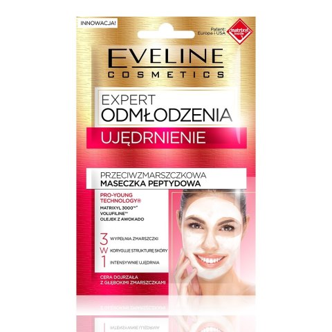 Eveline Cosmetics Expert Odmłodzenia ujędrnienie przeciwzmarszczkowa maseczka peptydowa do twarzy 2x5ml