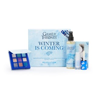 Makeup Revolution X Game Of Thrones Winter Is Coming Set zestaw Eyeshadow Palette paleta cieni do powiek + Fixing Spray utrwalacz makijażu + Shimm