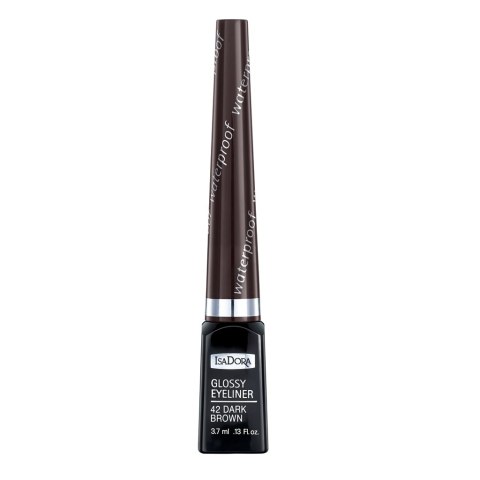 Glossy Eyeliner wodoodporny eyeliner w płynie 42 Dark Brown 3.7ml Isadora