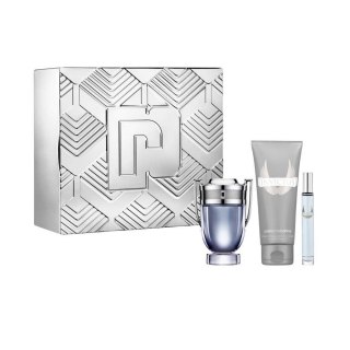 Paco Rabanne Invictus zestaw woda toaletowa spray 100ml + woda toaletowa spray 10ml + żel pod prysznic 100ml