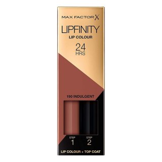 Max Factor Lipfinity Lip Colour dwufazowa pomadka w płynie o długotrwałym efekcie 190 Indulgent