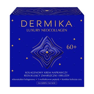 Dermika Luxury Neocollagen 60+ kolagenowy krem naprawczy do redukcji zmarszczek i bruzd na dzień i na noc 50ml