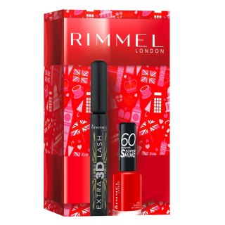 Rimmel Zestaw Extra 3D Lash wydłużający tusz do rzęs 8g + 60S Super Shine lakier do paznokci 315 12ml