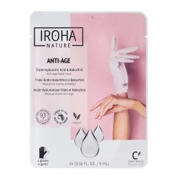IROHA nature Anti-Age Hand Mask przeciwstarzeniowa maska do rąk w formie rękawic Triple Hyaluronic Acid & Bakuchiol 2x9ml
