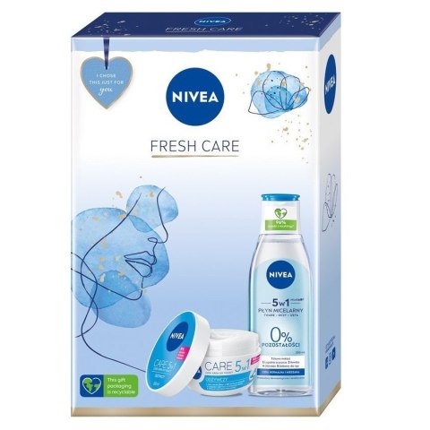 Nivea Fresh Care zestaw lekki odżywczy krem do twarzy 5w1 100ml + pielęgnujący płyn micelarny 200ml