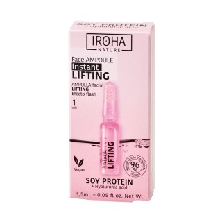 IROHA nature Instant Flash Lifting Face Ampoule liftingująco-ujędrniająca ampułka do twarzy z białkiem sojowym i kwasem 1.5ml