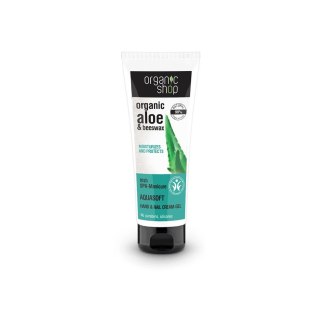 Organic Shop Irish SPA-Manicure Aquasoft Hand & Nail Cream-Gel nawilżający krem do rąk i paznokci Aloe & Beeswax 75ml