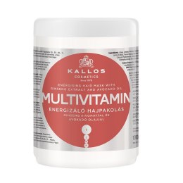 KJMN Multivitamin Energising Hair Mask energetyzująca maska do włosów z ekstraktem z żeń-szenia i olejem awokado 1000ml Kallos