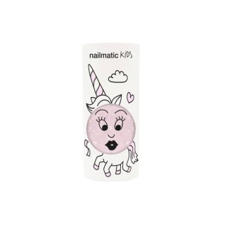 Nailmatic Kids Nail Polish Polly lakier do paznokci dla dzieci z brokatem Przejrzysto-Różowy 8ml