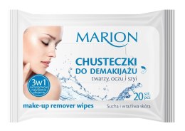 Marion Make-up Remover Wipes chusteczki do demakijażu twarzy oczu i szyi - sucha i wrażliwa skóra 20szt
