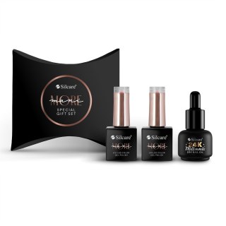 Silcare Mani More Special Gift Set zestaw lakier hybrydowy do paznokci 2x10g + suchy olejek do skórek i paznokci 15ml