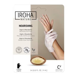 IROHA nature Nourishing Hand Mask odżywcza maska do rąk w formie rękawic Argan & Macadamia 2x9ml