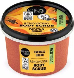 Organic Shop Renovating Body Scrub regenerujący peeling do ciała Papaya & Sugar 250ml