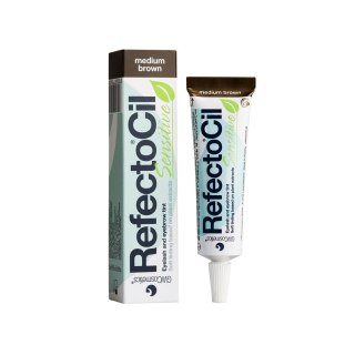 Refectocil Sensitive Eyelash And Eyebrow Tint henna do brwi i rzęs Medium Brown 15ml