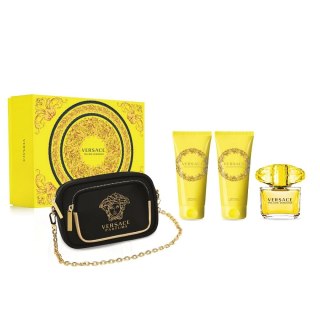 Yellow Diamond zestaw woda toaletowa spray 90ml + balsam do ciała 100ml + żel pod prysznic 100ml + torebka Versace