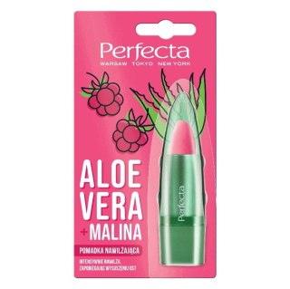 Perfecta Aloe Vera nawilżająca pomadka do ust z aloesem i maliną 5g