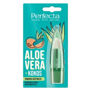 Perfecta Aloe Vera odżywcza pomadka do ust z aloesem i kokosem 5g