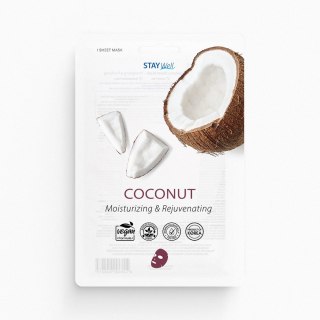 Stay Well Climate Neutral Face Mask nawilżająca i ujędrniająca maska na twarz w płachcie Coconut 23g