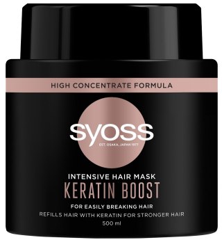 Syoss Intensive Hair Mask Keratin Boost intensywnie regenerująca maska do włosów bardzo łamliwych 500ml