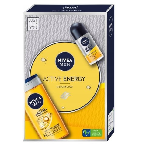 Nivea Men Active Energy zestaw żel pod prysznic 250ml + antyperspirant roll-on 50ml