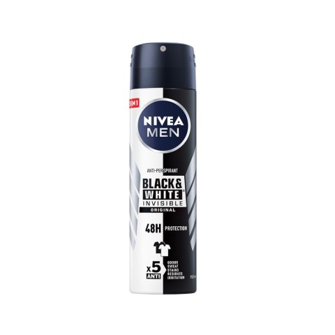 Men Black&White Invisible Original antyperspirant spray 150ml Nivea