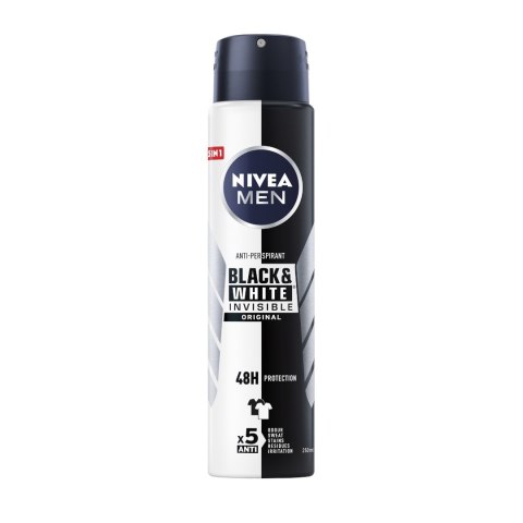 Men Black&White Invisible Original antyperspirant spray 250ml Nivea