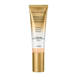 Miracle Second Skin Hybrid Foundation podkład nawilżający z filtrem 01 Fair 30ml Max Factor