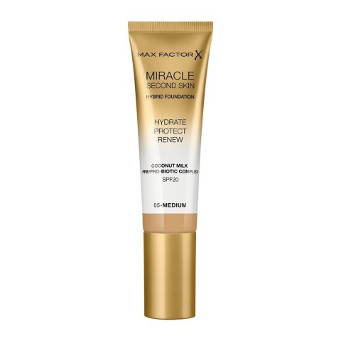 Max Factor Miracle Second Skin Hybrid Foundation podkład nawilżający z filtrem 05 Medium 30ml