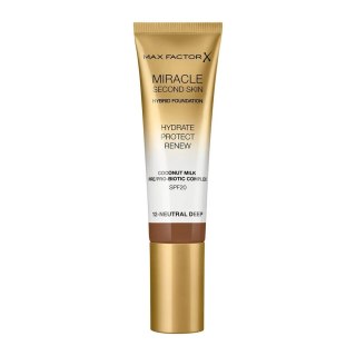 Max Factor Miracle Second Skin Hybrid Foundation podkład nawilżający z filtrem 12 Neutral Deep 30ml