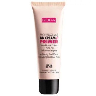 Pupa Milano Professionals BB Cream & Primer SPF20 krem BB + baza pod makijaż do cery mieszanej i tłustej 001 Nude 50ml