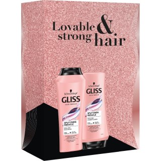 Gliss Split Ends Miracle zestaw szampon do włosów 250ml + odżywka do włosów 200ml