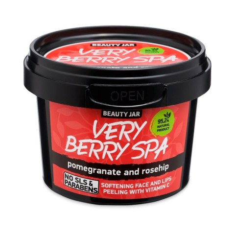 Very Berry Spa delikatny peeling do twarzy i ust z witaminą C 120g BEAUTY JAR