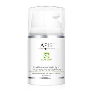 APIS Acne-Stop lekki krem normalizujący antytrądzikowy z zieloną herbatą 50ml