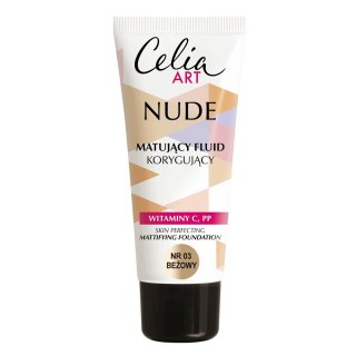 Celia Art Nude matujący fluid korygujący 03 Beżowy 30ml