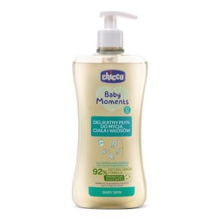 Chicco Baby Moments delikatny płyn do mycia ciała i włosów 0m+ 500ml