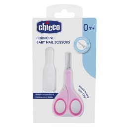 Chicco Baby Nail Scissors nożyczki z osłonką 0m+ Różowe