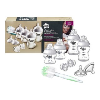 Tommee Tippee Closer To Nature zestaw startowy dla noworodka butelka 150ml x2 + butelka 260ml x2 + szczotka do butelek + smoczek 0-6m