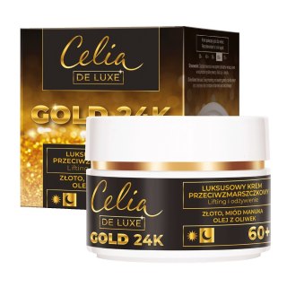 Celia De Luxe Gold 24K krem do twarzy na noc 60+ 50ml